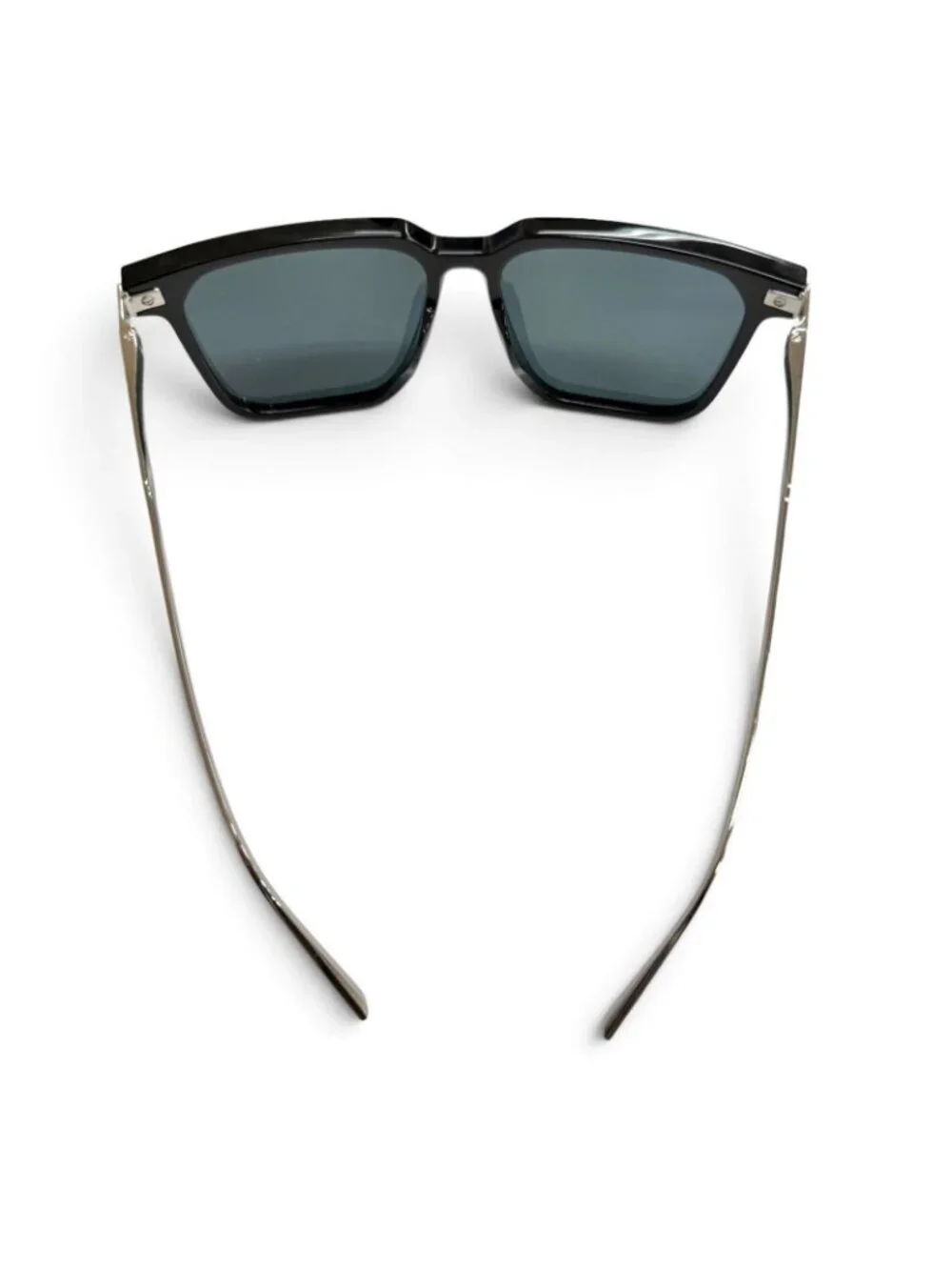 Louis Vuitton LV Rise Square Monogram Sunglasses Black Silver Demo Lens Eyewear